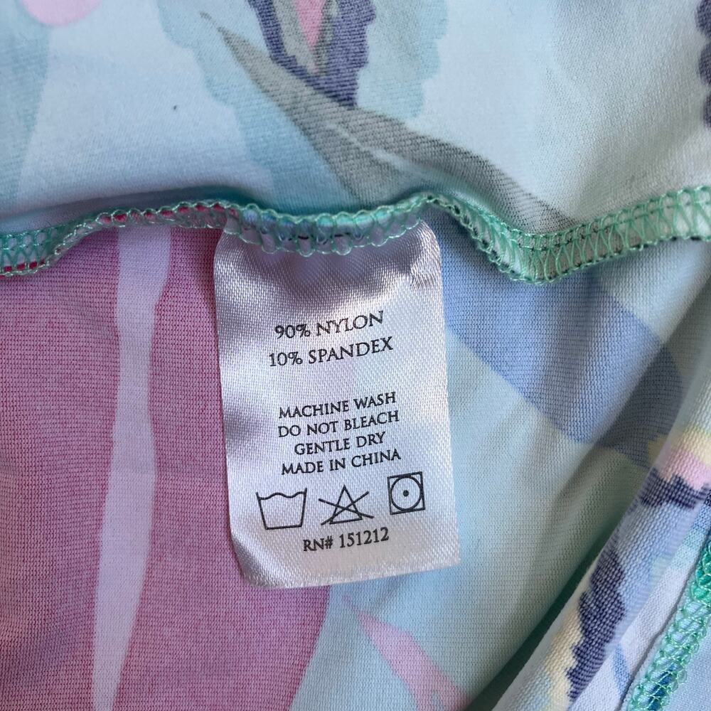 Mary Square Sz M Laguna Dress in Tropical Floral Print Tiered Babydoll Mini - Picture 15 of 16